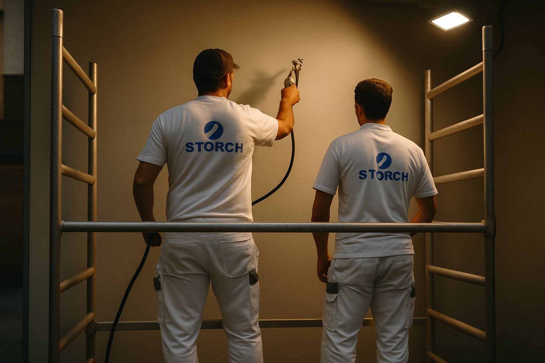 Maler-Team bei der Arbeit